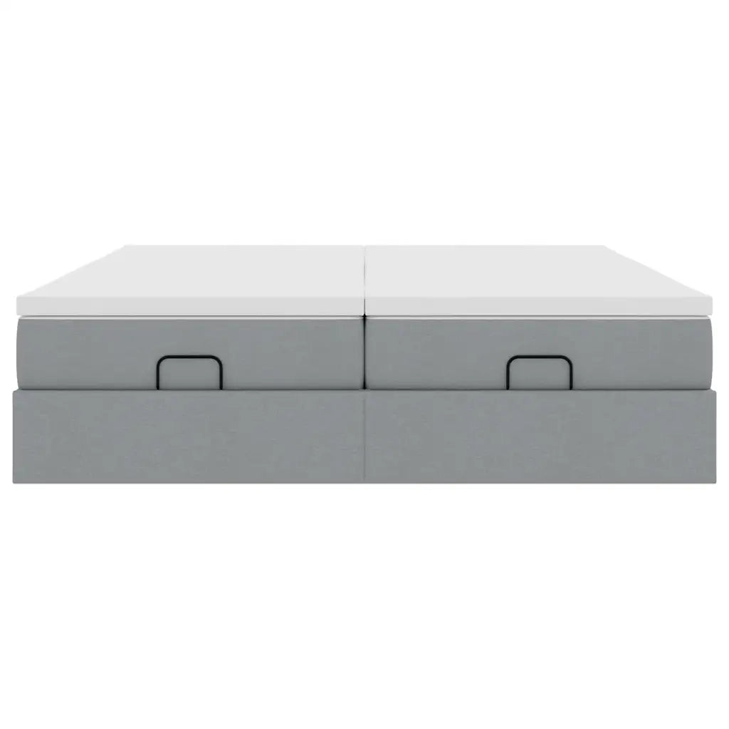 vidaXL Struttura Letto Pouf con Materassi 180x200 cm in Tessuto
