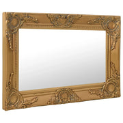 Specchio da Parete Stile Barocco 60x40 cm Oro 320329