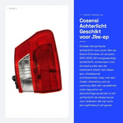 Luce posteriore compatibile con Jeep Grand Cherokee 2011-2013 - Luce posteriore sinistra/destra - Impermeabile - Resistente agli urti - Materiale di alta qualità - Lunga durata - Lampada posteriore