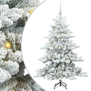 Albero di Natale Artificiale-Albero Natalizio con Rami Pieghevoli Bianco 150 cm 222451