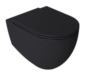 Sanitari sospesi opaco INFINITY: vaso, bidet, copriwater soft-close - Nero Opaco
