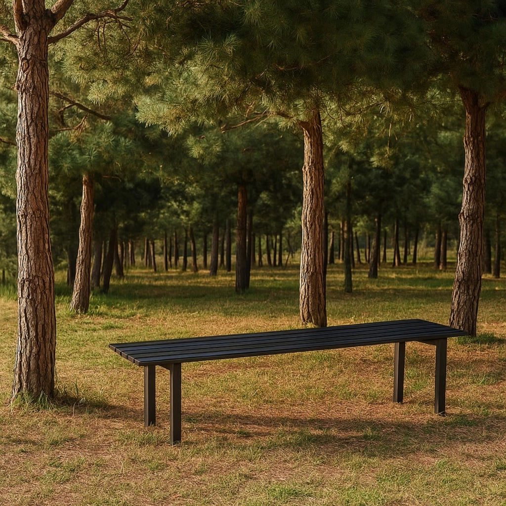 Panca da giardino modello milano in acciaio lunghezza 100 cm