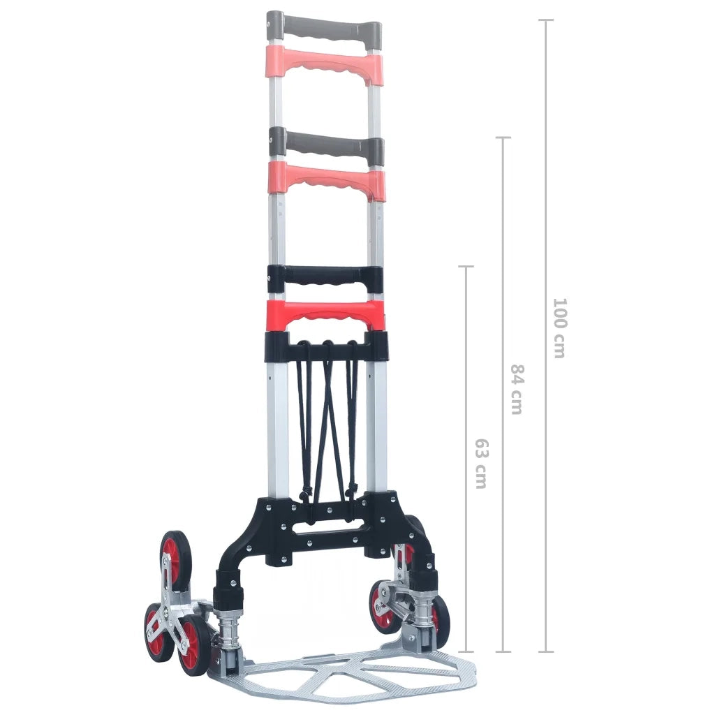 Carrello per Scale Pieghevole 70 kg in Alluminio Argento CFW8754240
