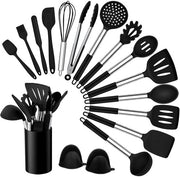 Set di aiuto in silicone per cucina 17 pezzi - resistente al calore attrezzatura da cucina