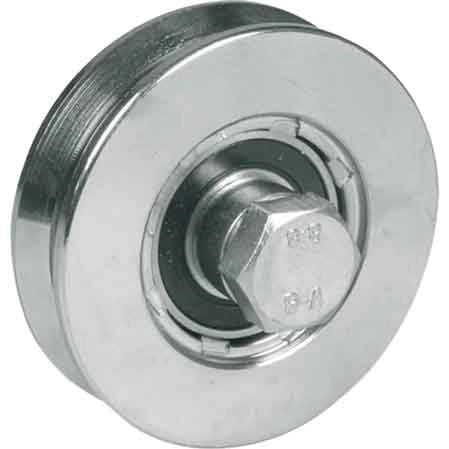 RUOTA CON BULLONE PER CANCELLI A 2 CUSCINETTI 120 mm