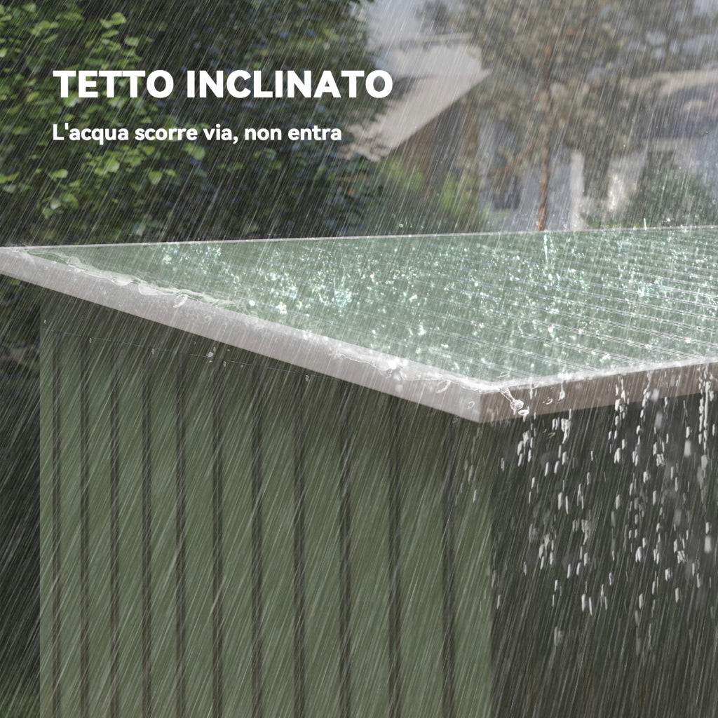 Capanno da Giardino ¨C zephmum ¨C Verde Chiaro Acciaio Zincato