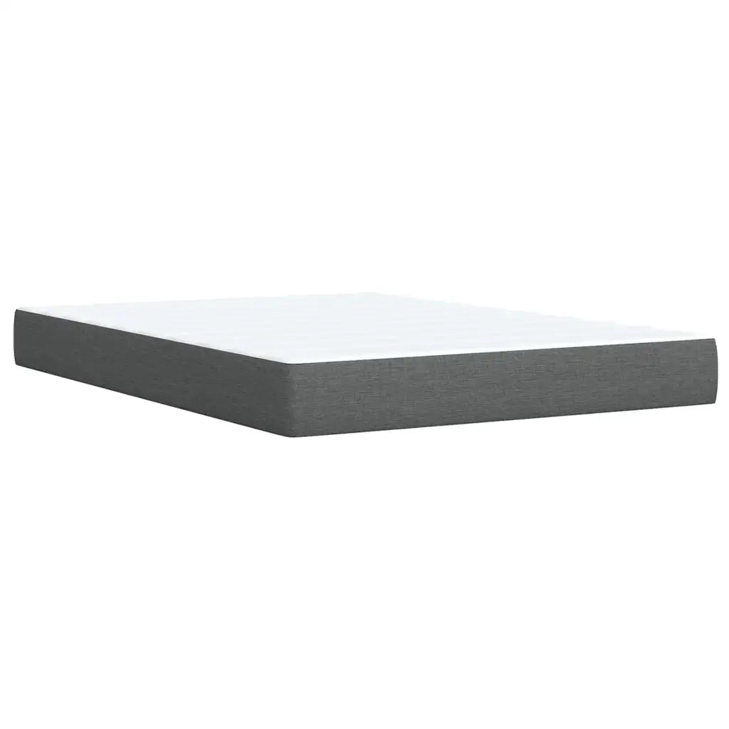 Giroletto a Molle con Materasso Grigio Scuro 140x190 cm Tessuto 3294352