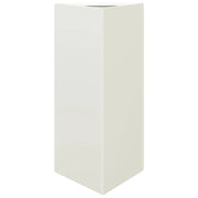 Fioriera rialzata triangolare per piante fiori e patio/giardino 40 x 34,5 x 70 cm acciaio bianco 02_0038809