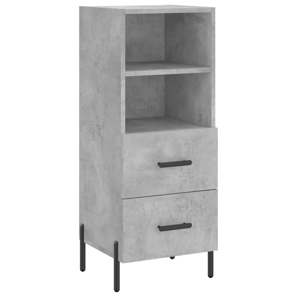 Buffet credenza cassettiera mobiletto mobile contenitore organizer cucina soggiorno salotto alto 34,5 x 34 x 180 cm legno ingegnerizzato grigio 02_0034297