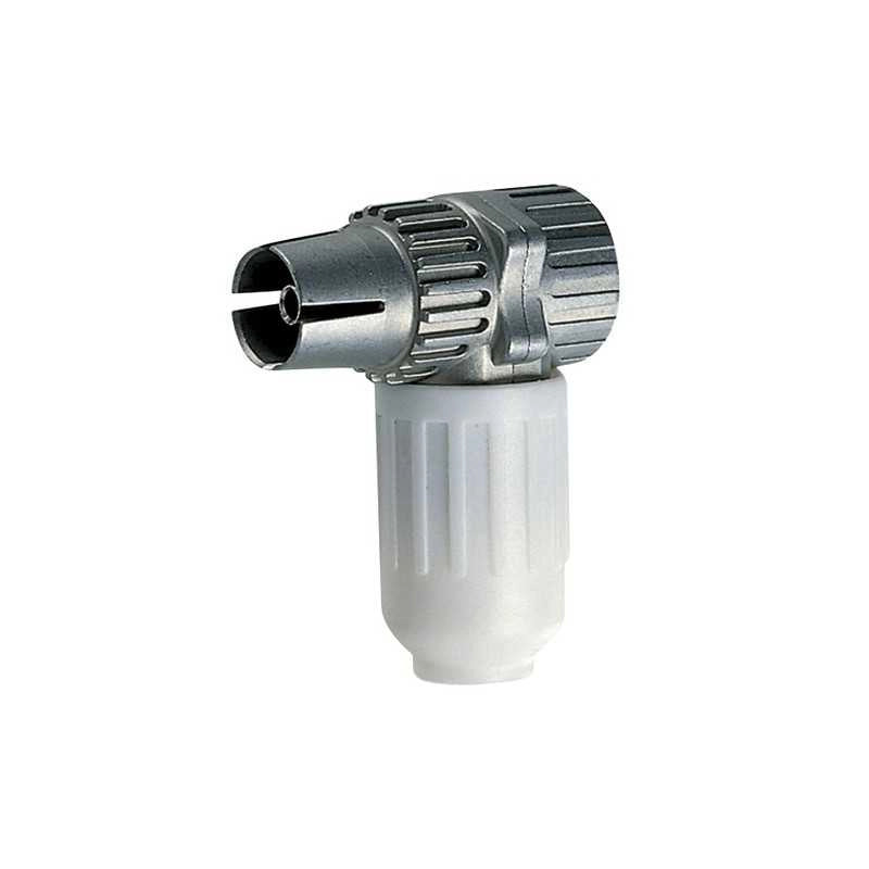 01635 Connettore Tv-Rd-Sat Femmina 90 Bianco