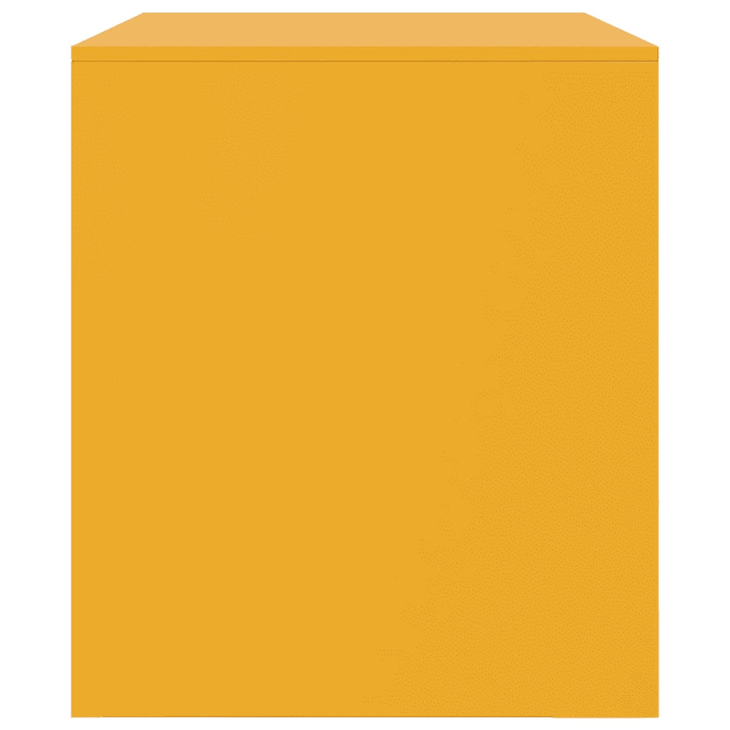 Mobili TV 2 pz Giallo Senape 67x39x44 cm in Acciaio