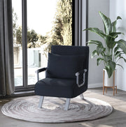 Divano letto 2 in 1 con schienale regolabile nero