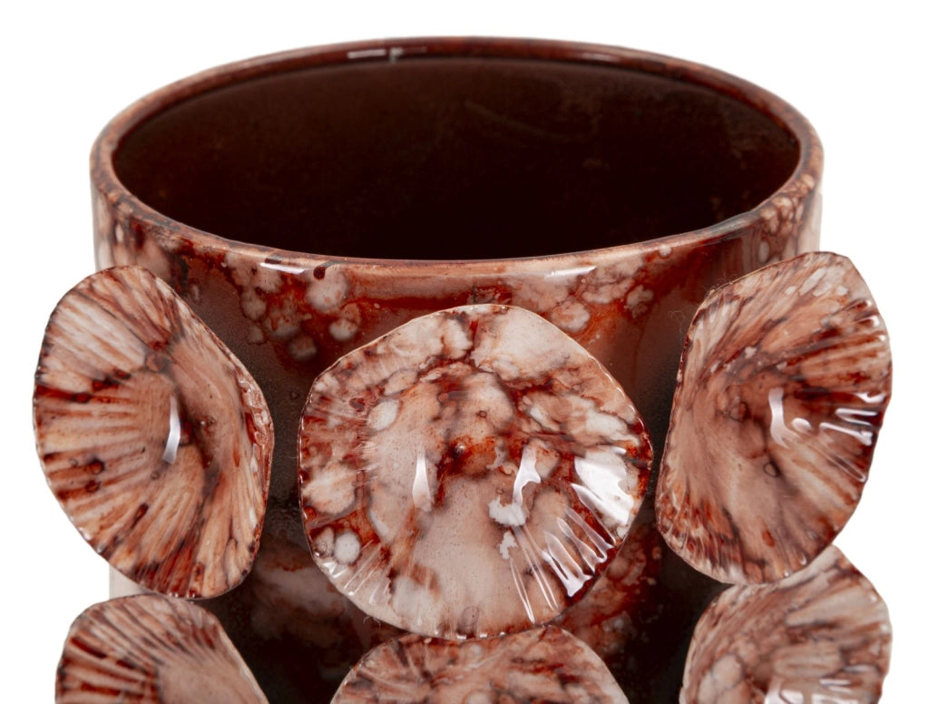 Vaso Drop 12,5x12,5x24 cm in Ferro Rosso