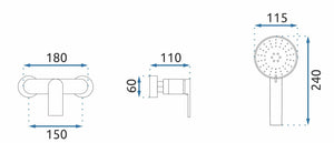 Rubinetto Doccia Rea Verso Black