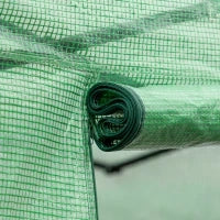 Serra da Giardino Tunnel 18 m², 8 Finestre, Porta Avvolgibile con Zip, Telaio Tubolare in Acciaio Zincato, Copertura PE Alta Densità, 6L x 3l x 2H m, Verde