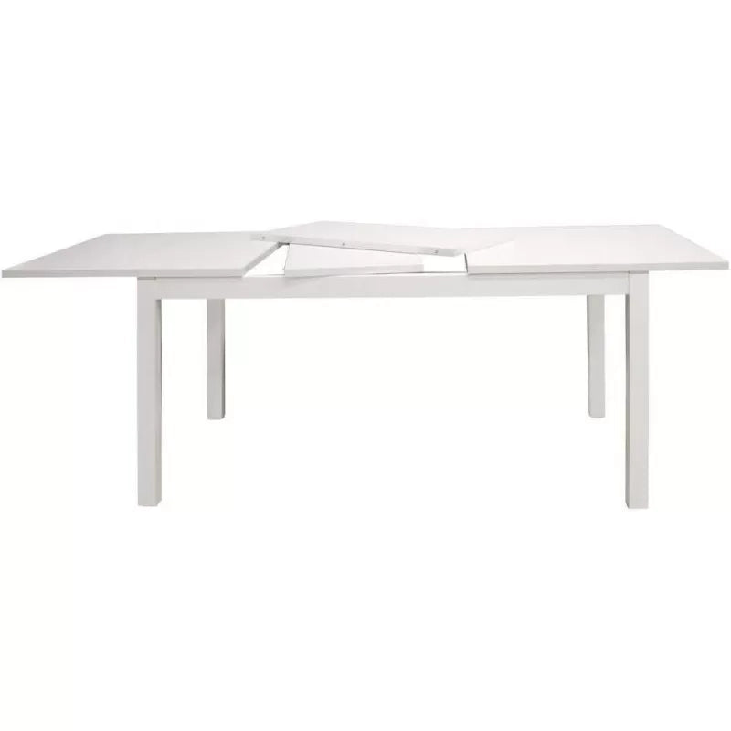 Tavolo moderno bianco frassinato allungabile 160x90x76h (553) - Mobili 2G