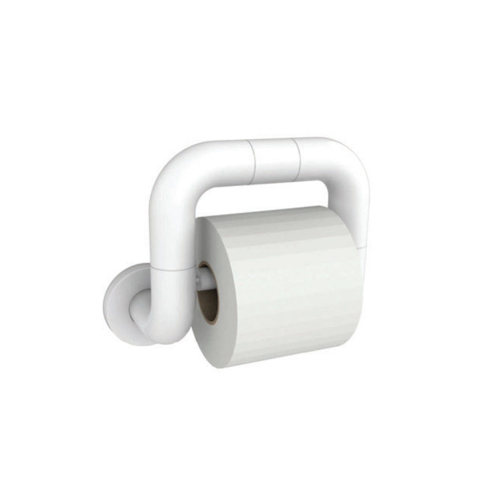 Maniglia disabili a -u- con portarotolo bianco, goman
