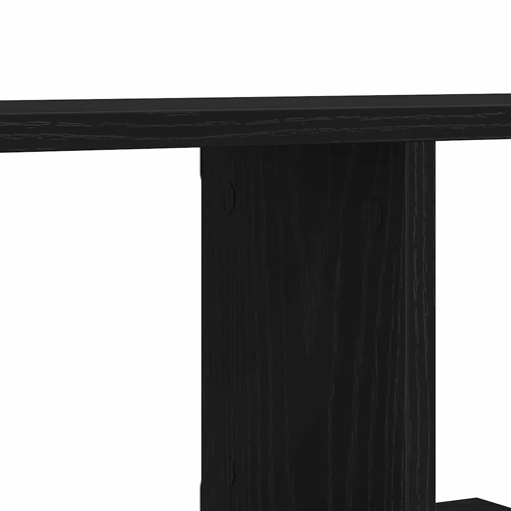 Mensola per TV da fissare a muro A parete Rovere Nero 862638