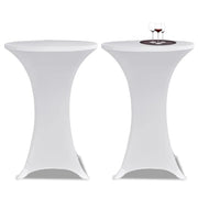Coperture Verticali per Tavolo 4 pz ?70 cm Bianco Elastico CFW1683989