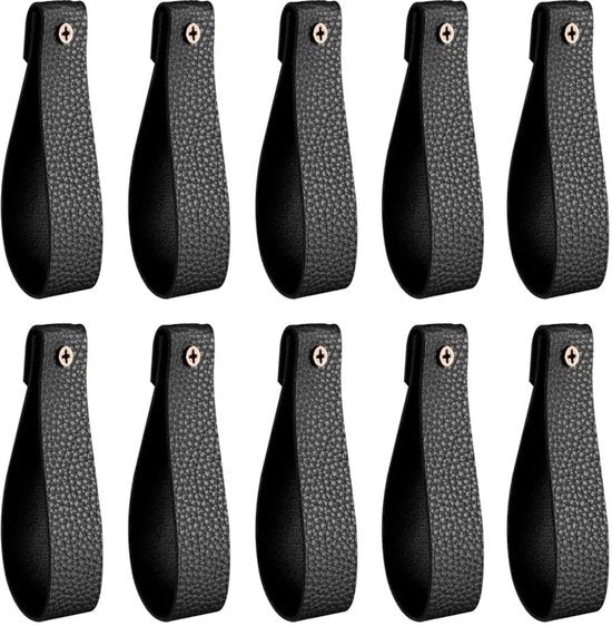 Haken per Parete 10 Stuks - Laccato in Pelle - Installazione Facile - Sostegno fino a 10 kg - Adatto per Diverse Stanze - Haken per Parete