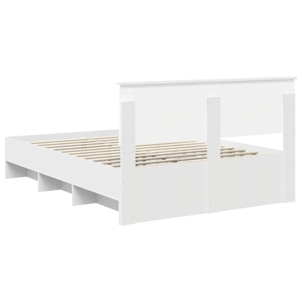 Struttura del letto Bianco 140 x 200 cm Legno multistrato