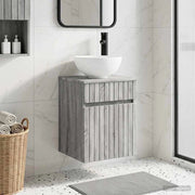 Mobile lavabo da parete Sonoma grigio 39 x 35 x 63 cm 890548