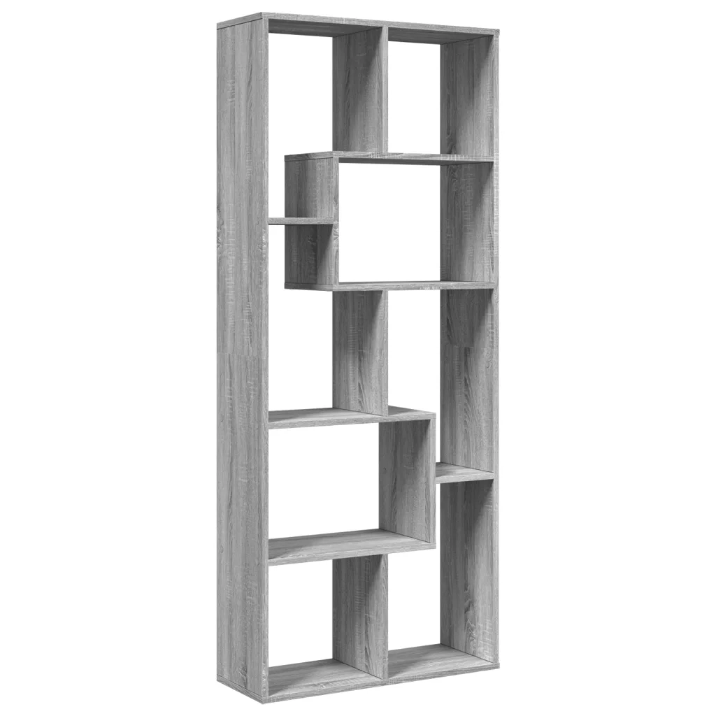 Libreria Divisorio Grigio Sonoma 67x25x161,5 cm in Truciolato 858080