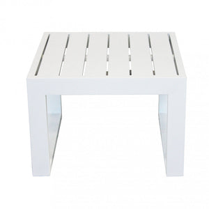 Tavolino Cuba 45x45x32 h cm in Alluminio Bianco