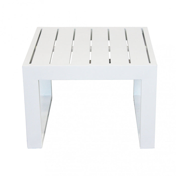 Tavolino Cuba 45x45x32 h cm in Alluminio Bianco