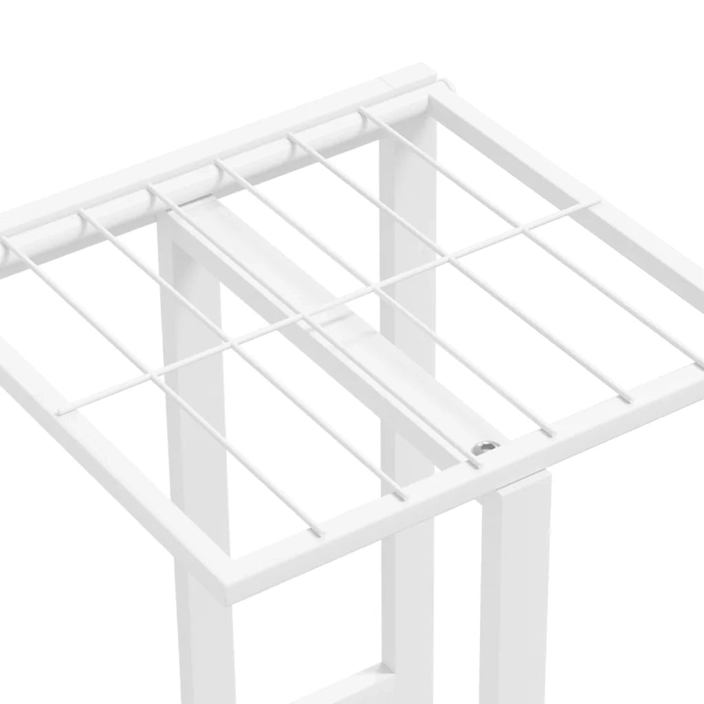 Piedistallo per piante | Sostegno per piante a 5 Piani 43x22x98 cm in Metallo Bianco
