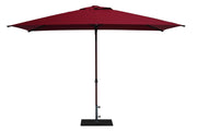 Ombrellone da Giardino 3x2 m Palo Ø38 mm in Alluminio Effetto Legno Tessuto Olefin Trend Wood Bordeaux