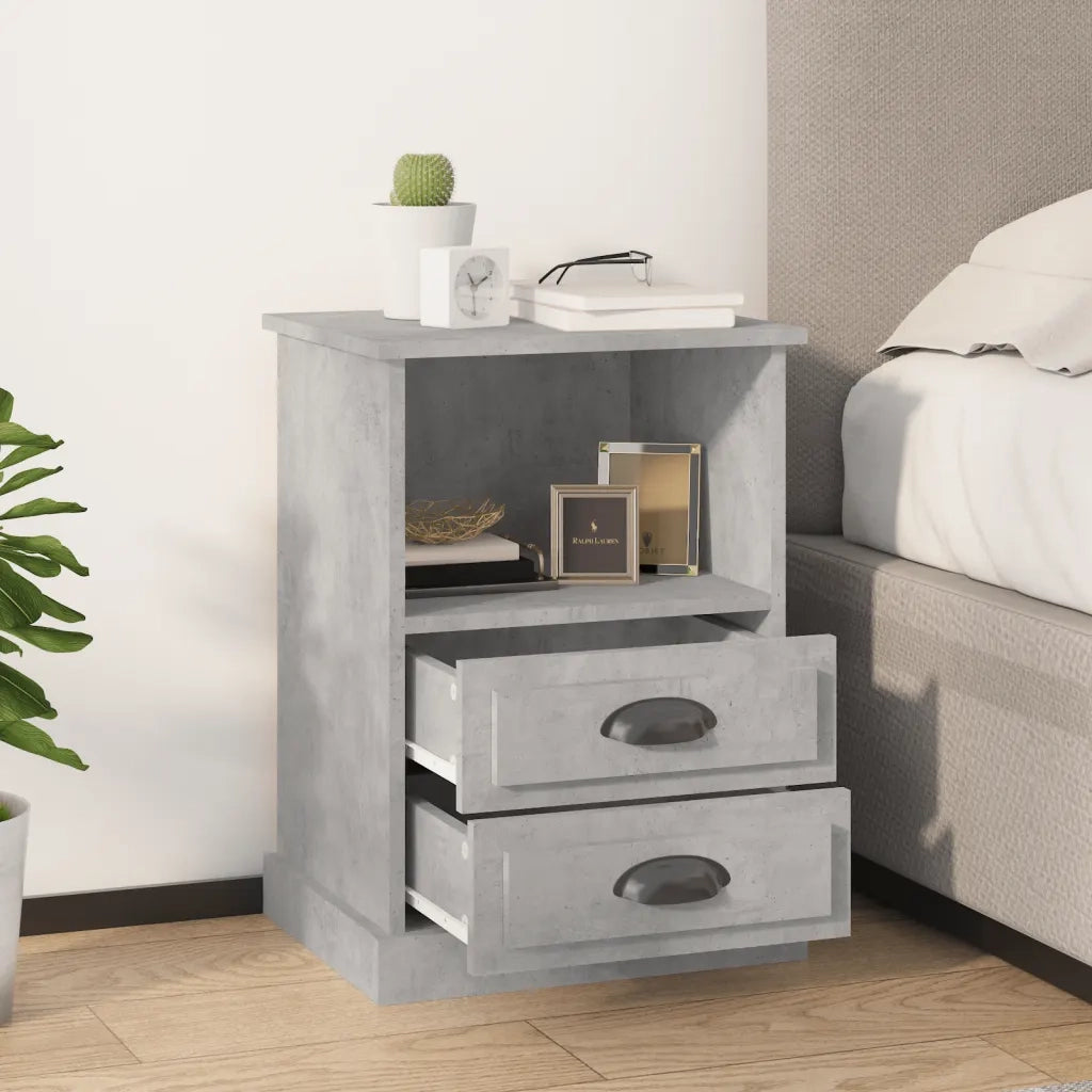 Comodino Grigio Cemento 43x36x60 cmcod mxl 79419