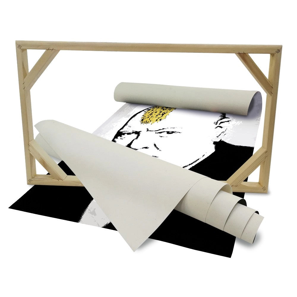 Winston Churchill - Banksy - Quadro stampato su Canvas e montato su telaio in legno Misura: 50x70 cm