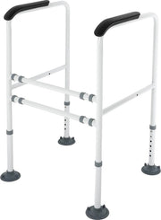 Supporto per WC - Regolabile altezza e larghezza - Alta capacità di carico - Utilizzo universale - Bianco - 50x43x68-80cm
