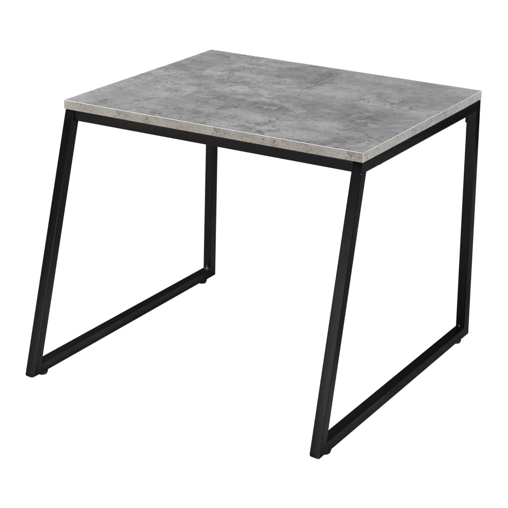 Set di 2 tavolini da caffè impilabili 83 x 50 x 38 cm truciolato da 15 mm grigio 03_0009701