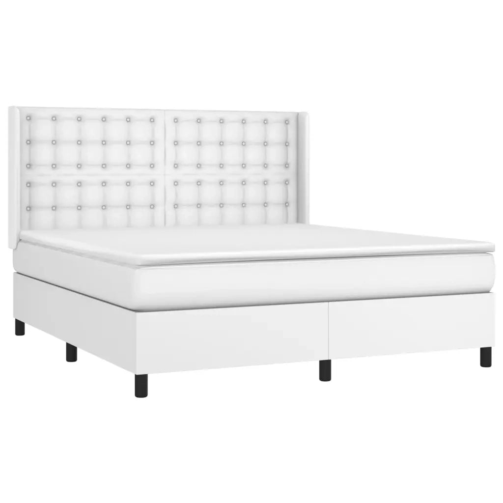 Giroletto a Molle con Materasso Bianco 180x200 cm in Similpelle 3132514