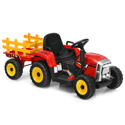 Trattore elettrico per bambini con rimorchio 135 x 51 x 53 cm 3 velocità maggiore sicurezza design giocoso PP rosso 20_0019283