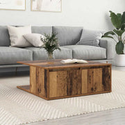 vidaXL Tavolino da salotto with Drawer Legno antico 80 x 80 x 31 cm