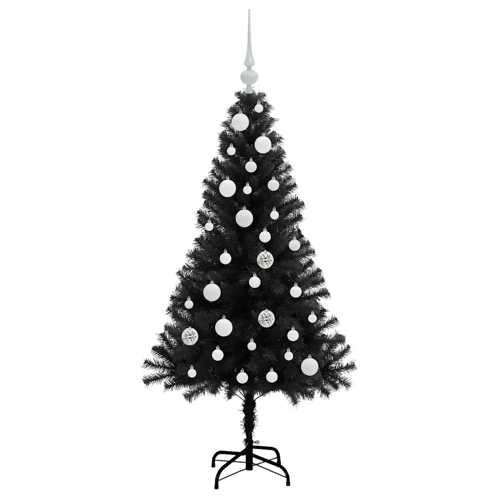 Albero di Natale con 150 LED con supporto Nero 120 cm PVC 3396459