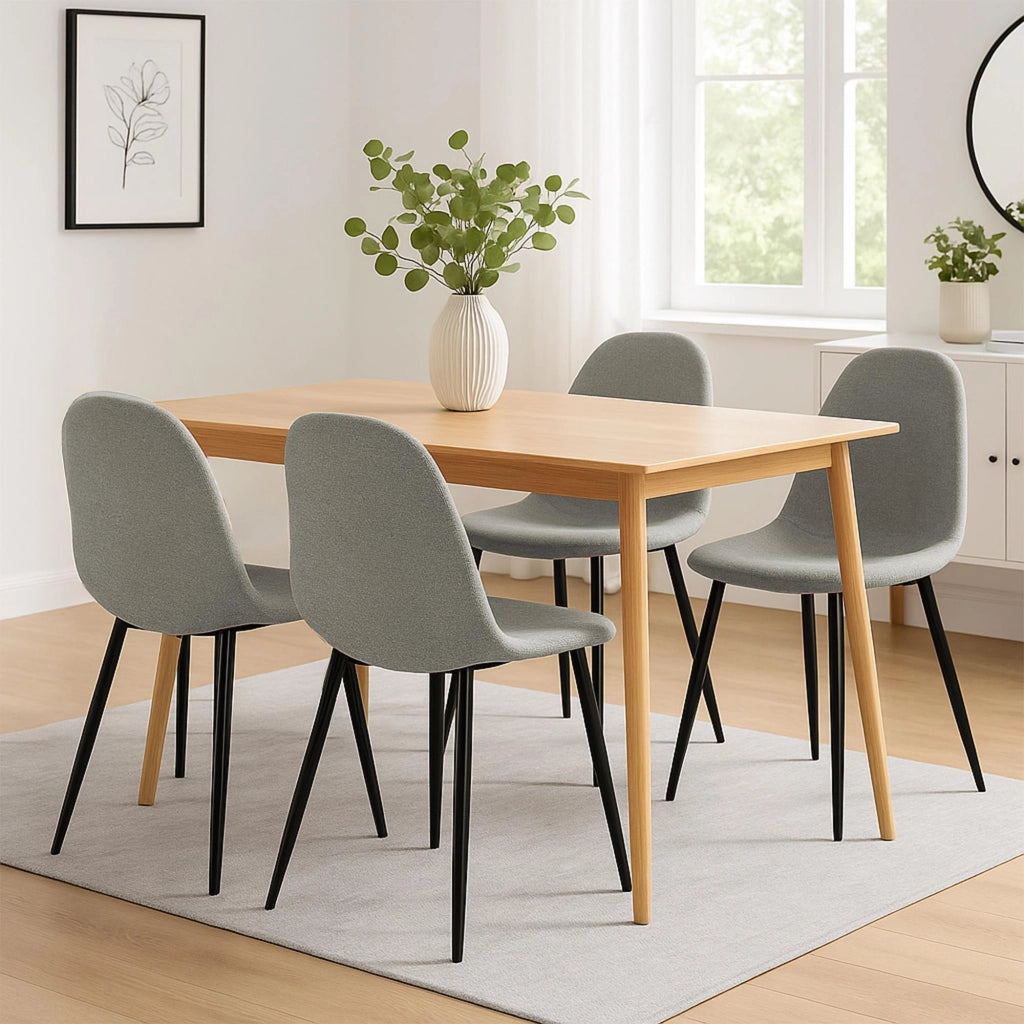 Set di 4 sedie per sala da pranzo in tessuto Napier 7