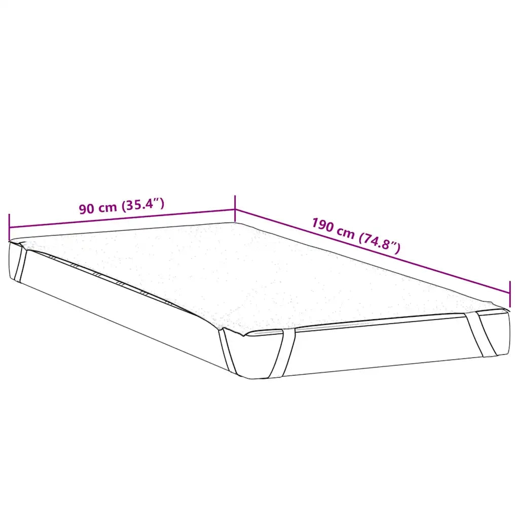 Coprimaterasso Bianco 90x190 cm Impermeabile 4100165