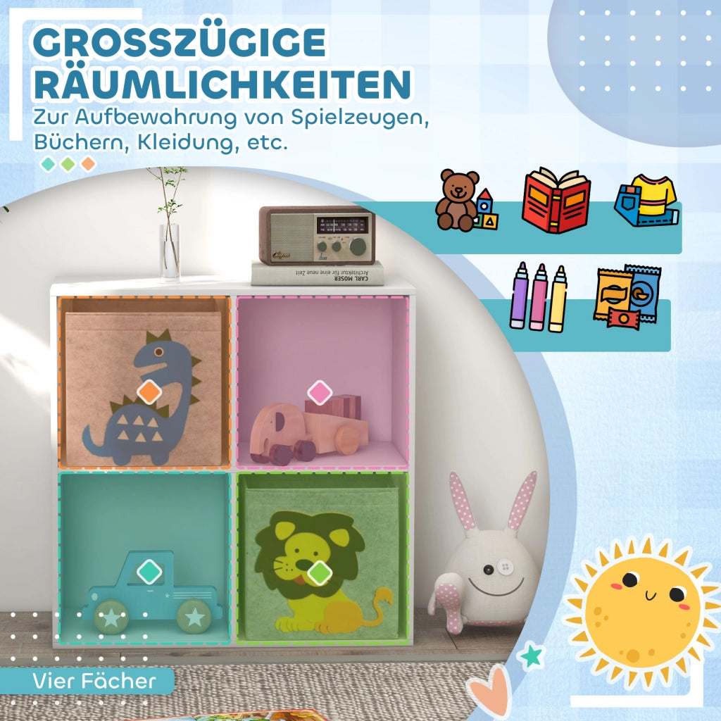 Cassettiera per bambini con cassetti ¨C zephmum ¨C MDF bianco