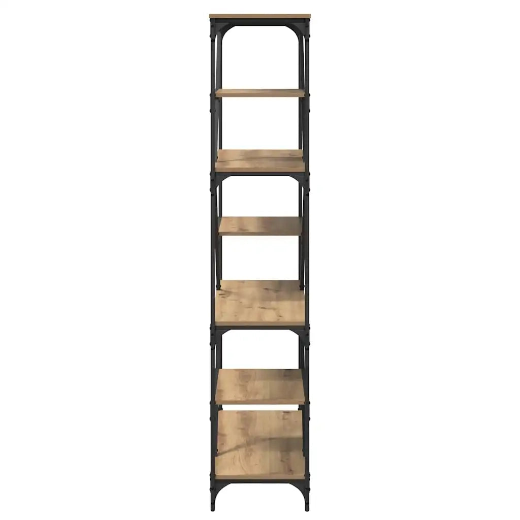 Libreria-Scaffale per Libri-Mobile di Stoccaggio Rovere artigianale 91 x 36 x 176 cm Legno multistrato