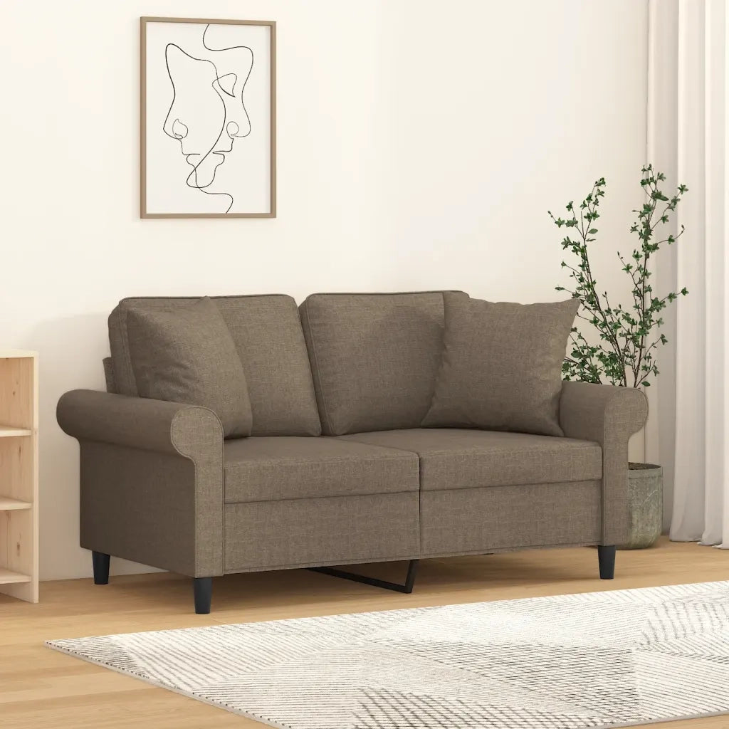 Cuscini Decorativi 2 pz Tortora 40x40 cm in Tessuto 349478