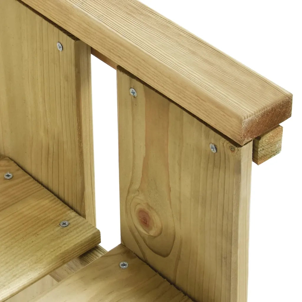 Panca da Giardino 121 cm in Legno di Pino Impregnato