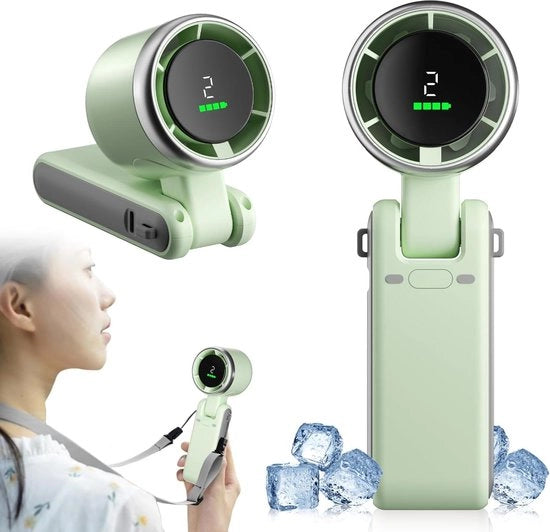 Ventilatore elettrico portatile mini - Regolabile Ventilatore a mano 5 Velocità alte - 4000 mAh Ventilatore mini elettrico portatile