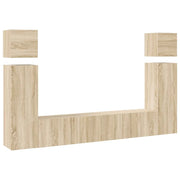 Set di Mobili Porta TV 8 pz | Armadietto TV | Mobile Porta TV Rovere Sonoma in Legno Multistrato