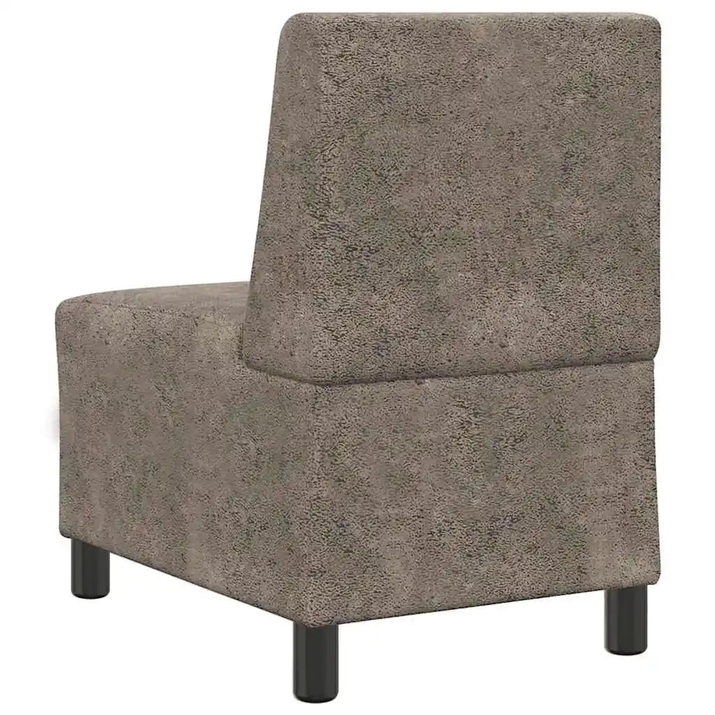 Divano Sedia senza Braccioli Grigio Scuro 55 cm in Similpelle Scamosciata