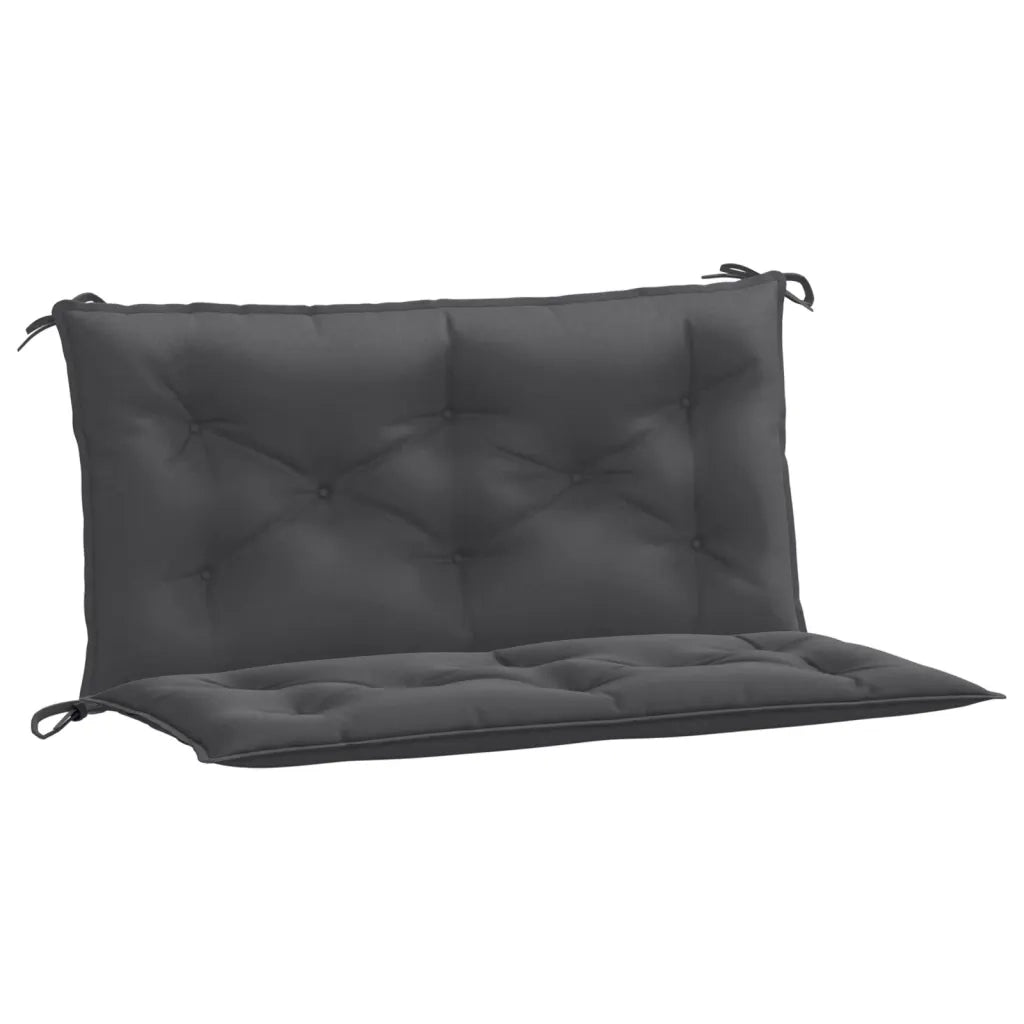 Cuscini Panca Giardino 2pz Antracite MÃ©lange 100x50x7cm Tessuto
