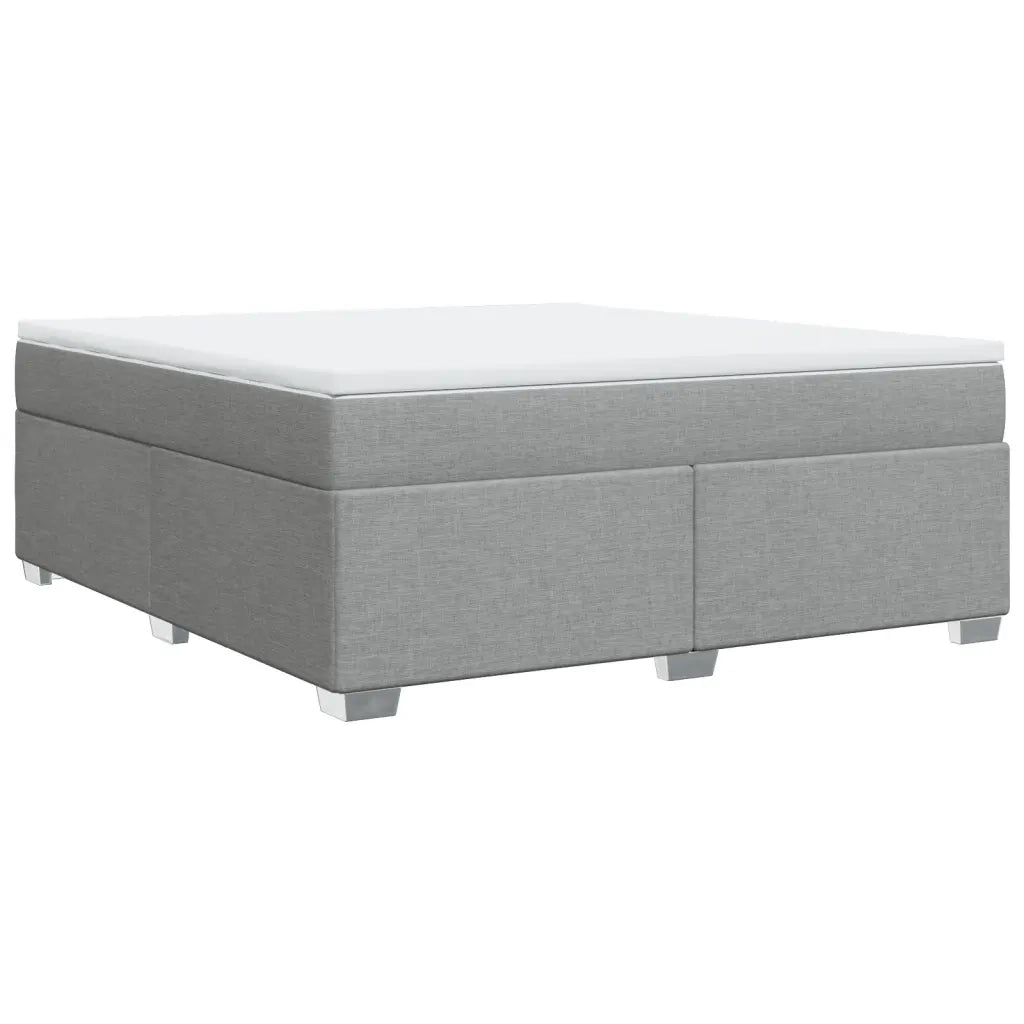 Giroletto a Molle con Materasso Grigio Chiaro180x200 cm Tessuto